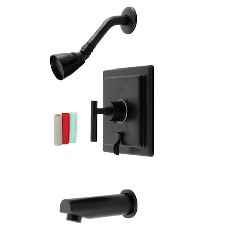 Kingston Brass Single-Handle Tub and Shower Faucet, Matte Black KB86500CKL